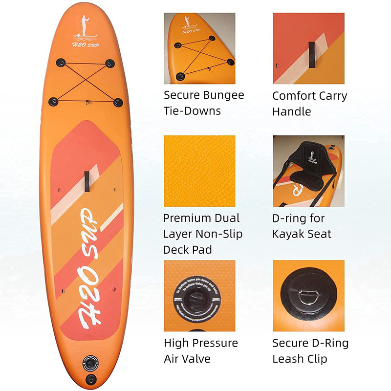 paddle board di colore arancione