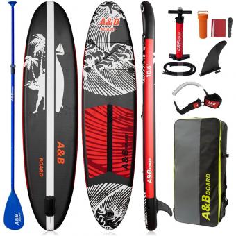 UV printing black 10'6'' inflatable SUP board for surfing
        